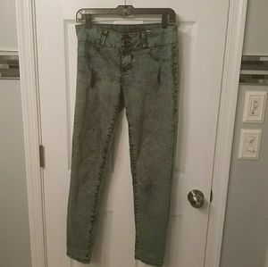 Hot topic love sick super skinny jeans teal size 7
